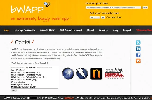 bWAPP_screen