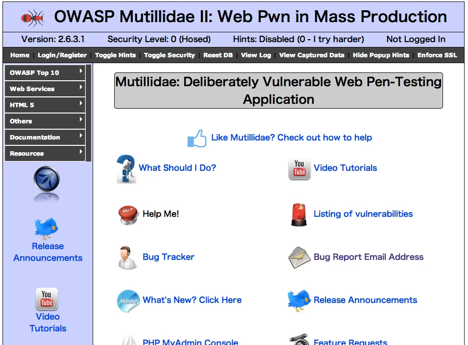 OWASP Mutillidae II