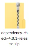 ダウンロードされた圧縮ファイル